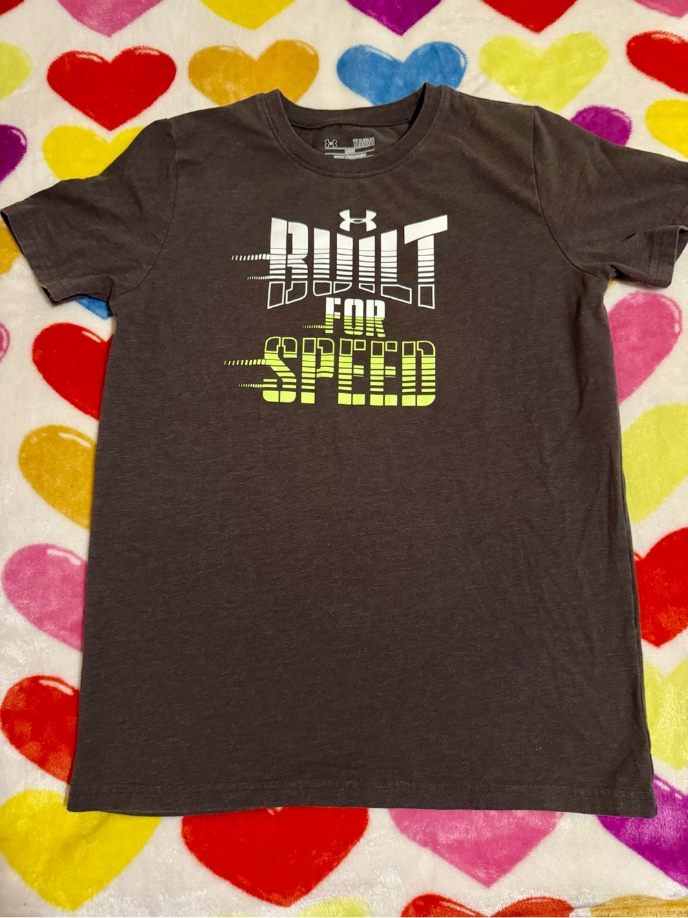Under Armour boy’s gray 'Built for Speed' Graphic Tee